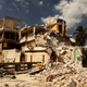 Destroyed building after earthquake in Haiti